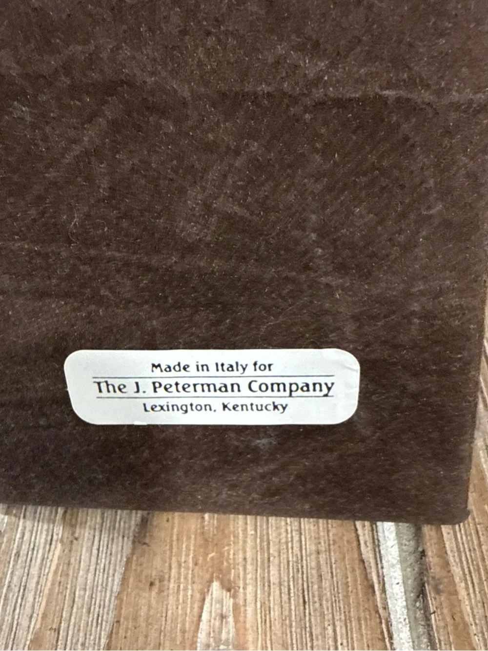 Vintage J Peterman Company Burl Wood Triptych Picture Frame Italy 12